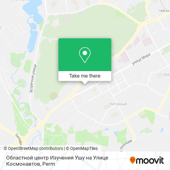 Областной центр Изучения Ушу на Улице Космонавтов map