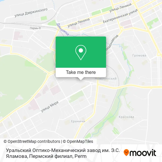 Уральский Оптико-Механический завод им. Э.С. Яламова, Пермский филиал map