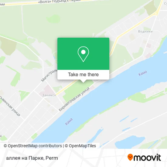 аллея на Парке map