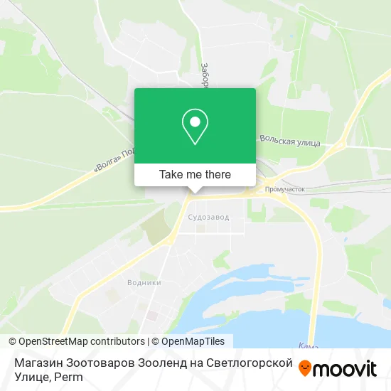 Магазин Зоотоваров Зооленд на Светлогорской Улице map