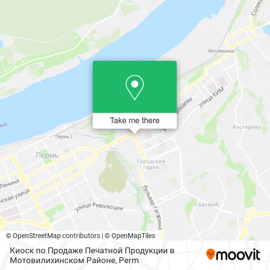 Киоск по Продаже Печатной Продукции в Мотовилихинском Районе map