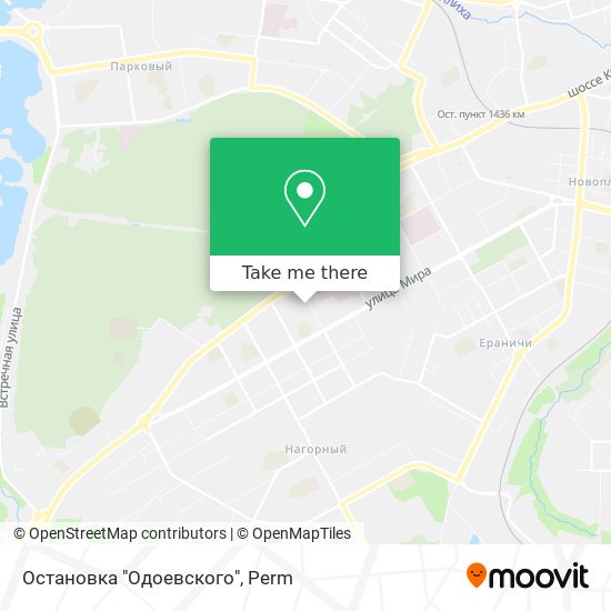 Остановка "Одоевского" map
