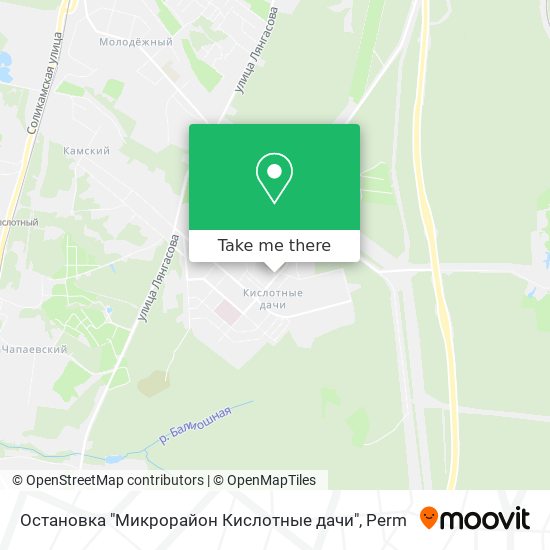 Остановка "Микрорайон Кислотные дачи" map