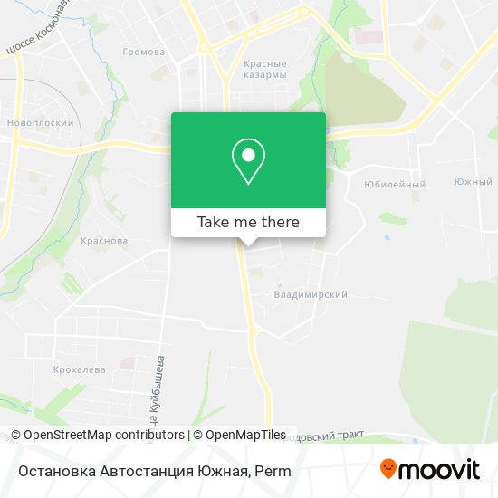Остановка Автостанция Южная map