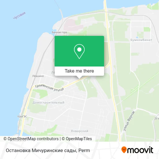 Остановка Мичуринские сады map