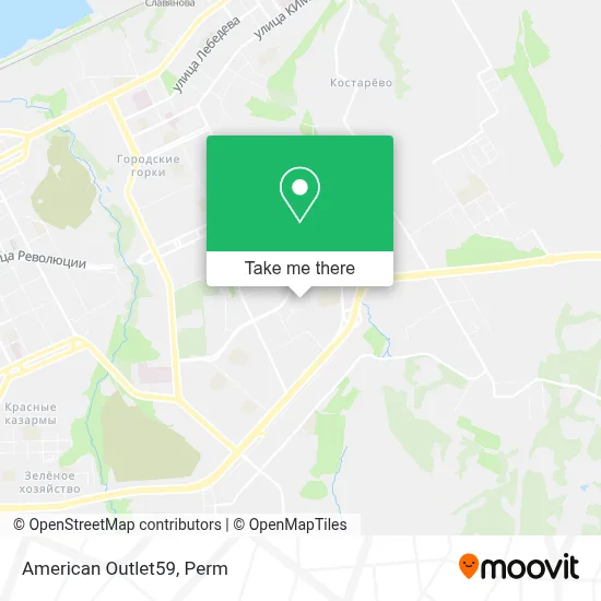 American Outlet59 map
