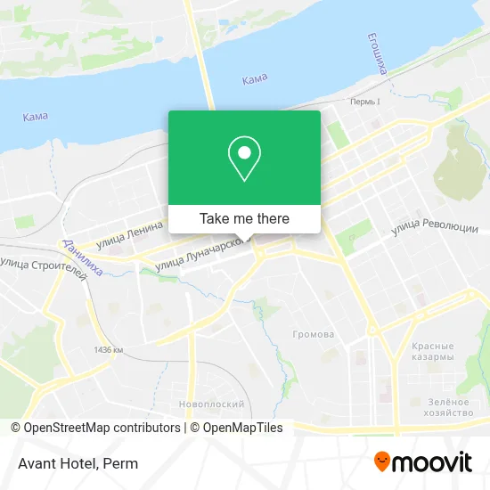 Avant Hotel map