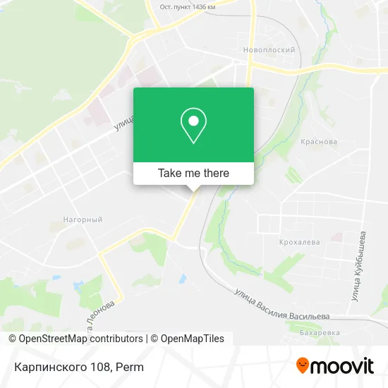 Карпинского 108 map