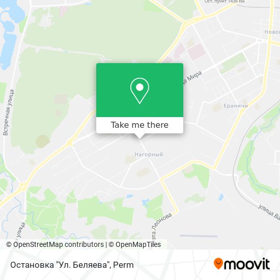 Остановка "Ул. Беляева" map