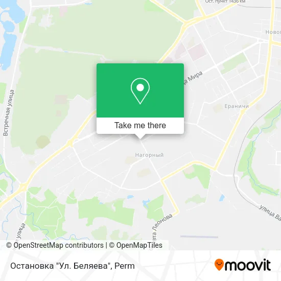 Остановка "Ул. Беляева" map