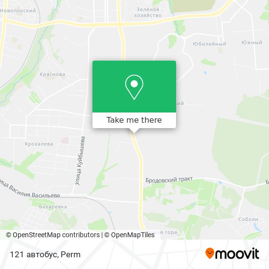 121 автобус map