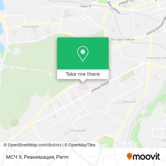 МСЧ 9, Реанимация map