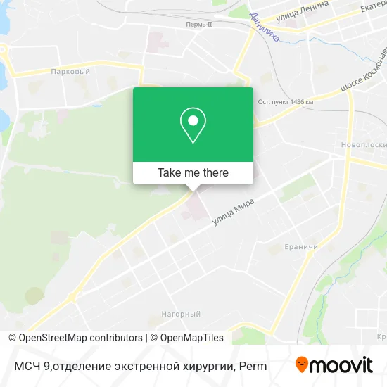 МСЧ 9,отделение экстренной хирургии map
