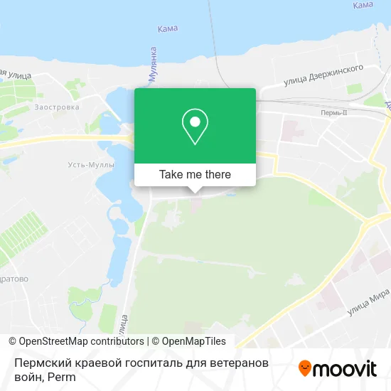 Пермский краевой госпиталь для ветеранов войн map