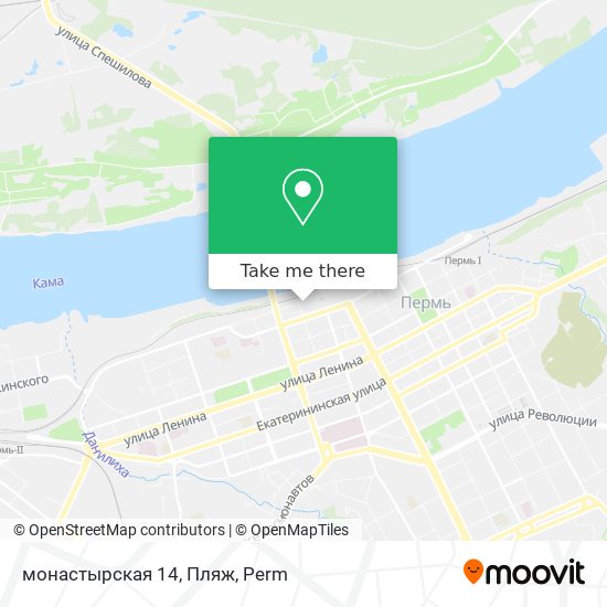 монастырская 14, Пляж map