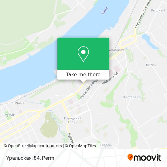Уральская, 84 map
