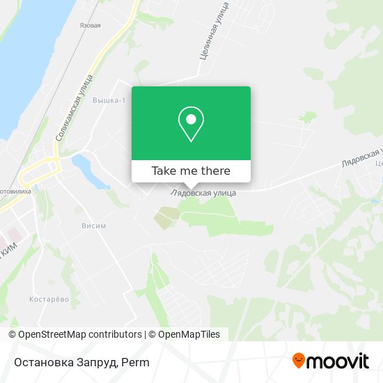 Остановка Запруд map