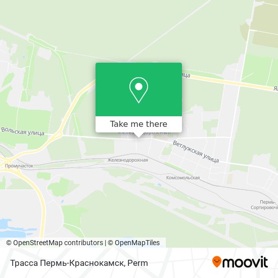 Трасса Пермь-Краснокамск map