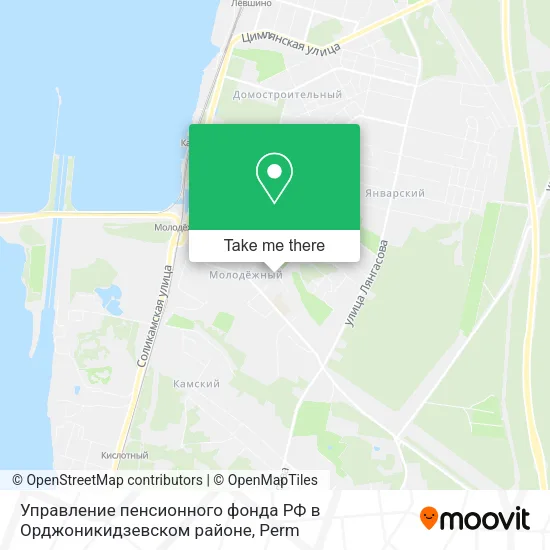 Управление пенсионного фонда РФ в Орджоникидзевском районе map