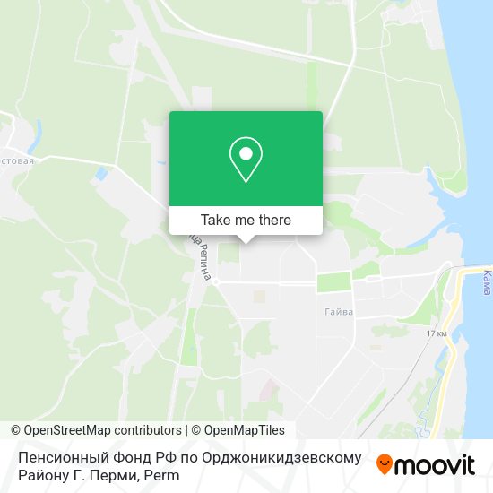 Пенсионный Фонд РФ по Орджоникидзевскому Району Г. Перми map