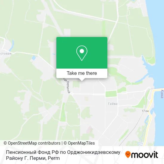 Пенсионный Фонд РФ по Орджоникидзевскому Району Г. Перми map
