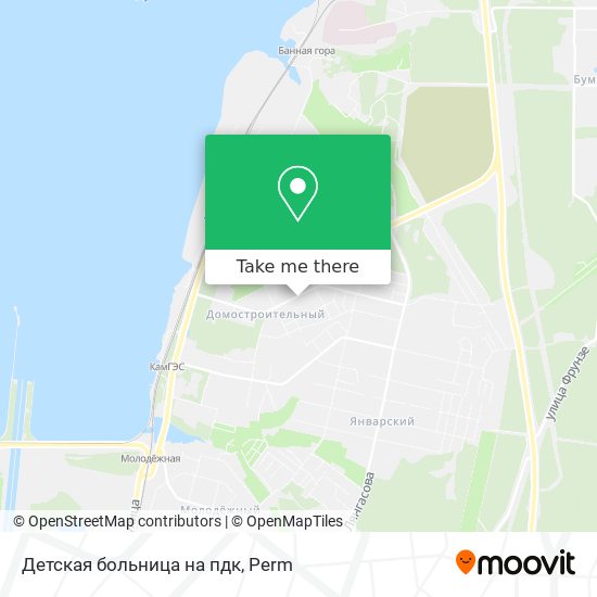 Детская больница  на пдк map