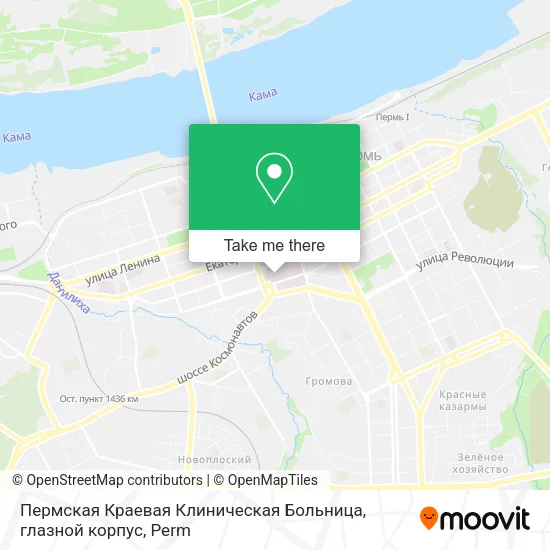 Пермская Краевая Клиническая Больница, глазной корпус map