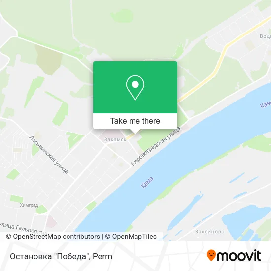 Остановка "Победа" map