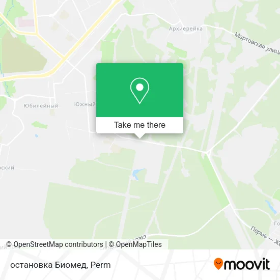 остановка Биомед map