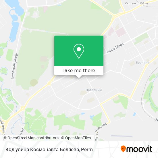 40д улица Космонавта Беляева map