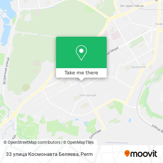 33 улица Космонавта Беляева map