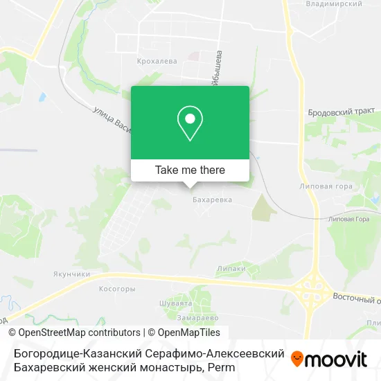 Богородице-Казанский Серафимо-Алексеевский Бахаревский женский монастырь map
