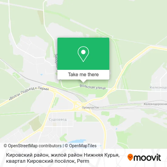 Кировский район, жилой район Нижняя Курья, квартал Кировский посёлок map