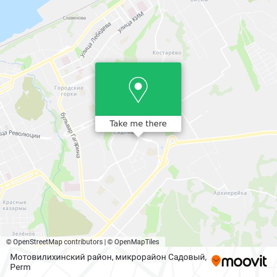 Мотовилихинский район, микрорайон Садовый map