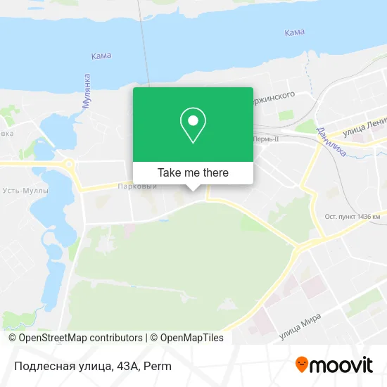 Подлесная улица, 43А map
