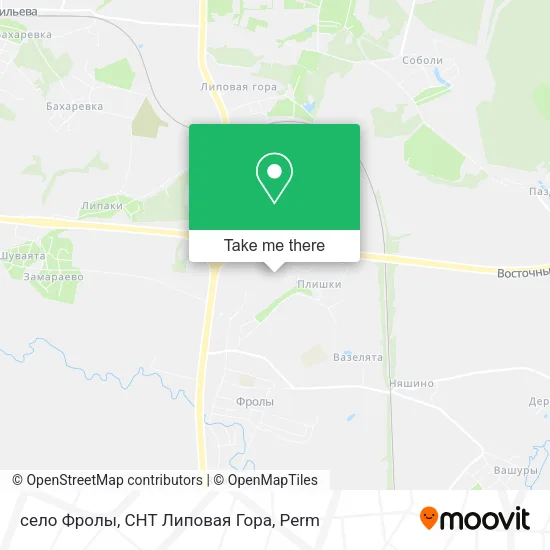 село Фролы, СНТ Липовая Гора map