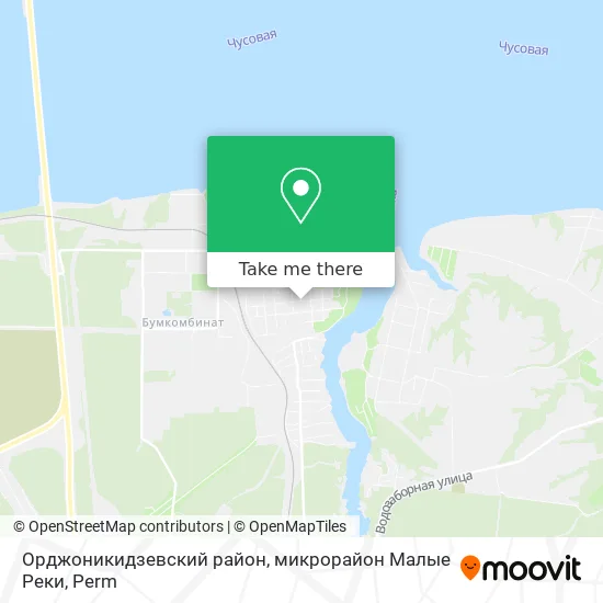 Орджоникидзевский район, микрорайон Малые Реки map