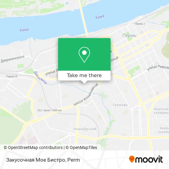 Закусочная Мое Бистро map
