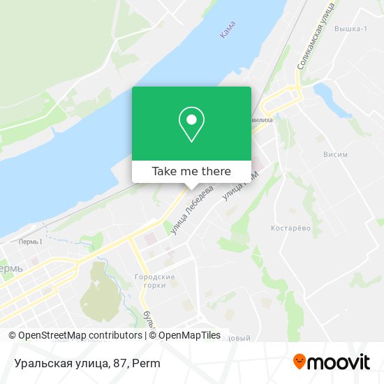 Уральская улица, 87 map