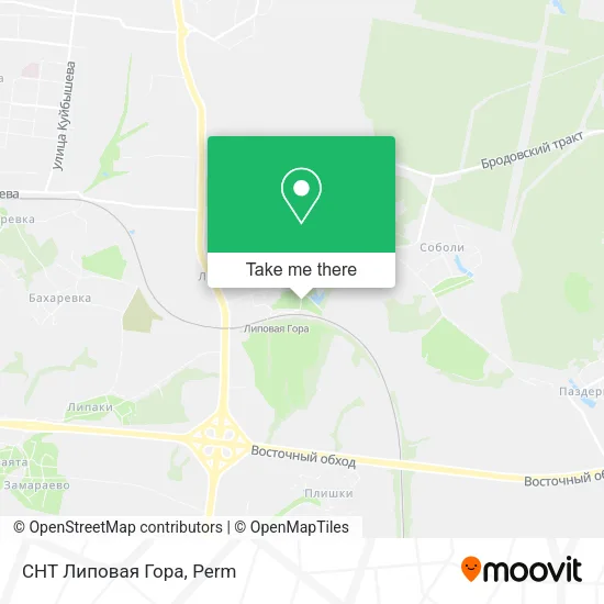 СНТ Липовая Гора map