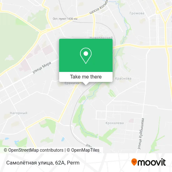 Самолётная улица, 62А map