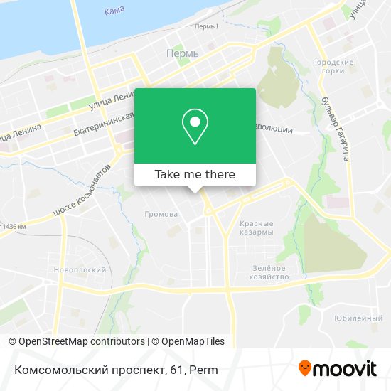 Комсомольский проспект, 61 map