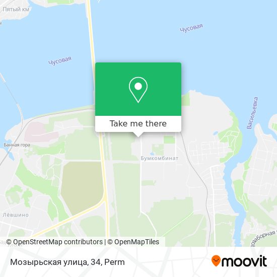 Мозырьская улица, 34 map