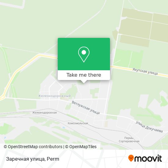 Заречная улица map