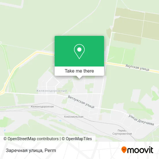Заречная улица map