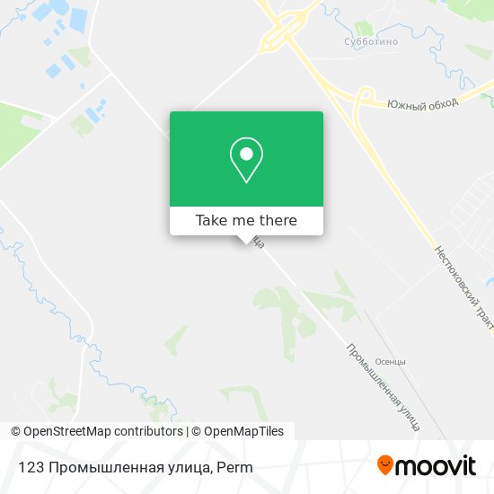 123 Промышленная улица map