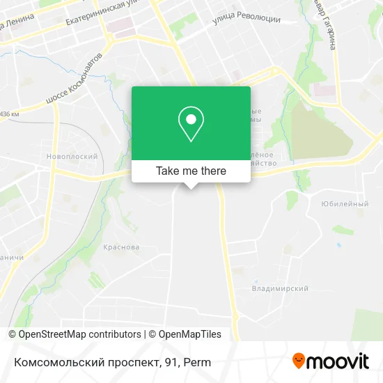 Комсомольский проспект, 91 map
