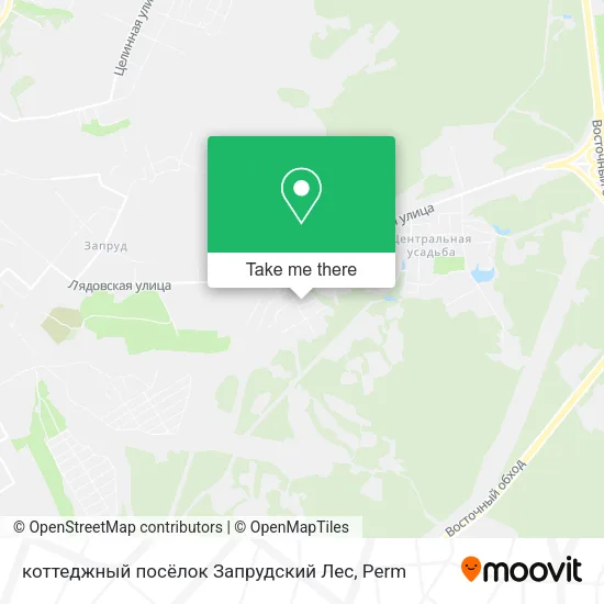 коттеджный посёлок Запрудский Лес map