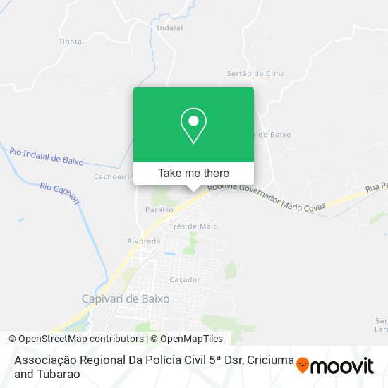 Associação Regional Da Polícia Civil 5ª Dsr map
