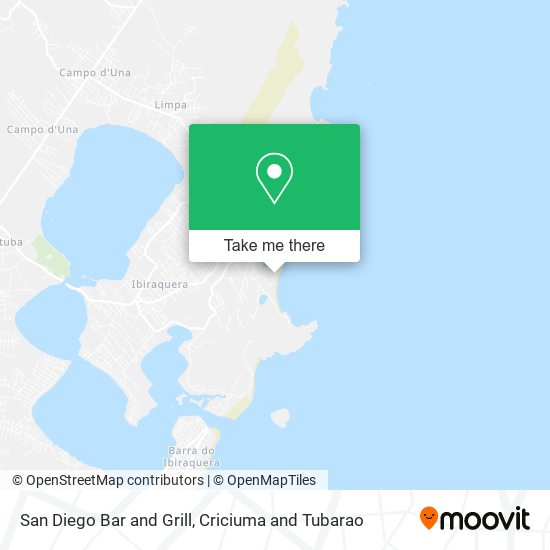 San Diego Bar and Grill map